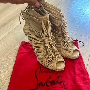 Women’s Christian Louboutin fringe heels size 38.5